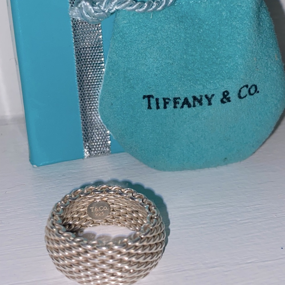 RARE FIND TIFFANY SOMERSET MESH RING SIZE 6